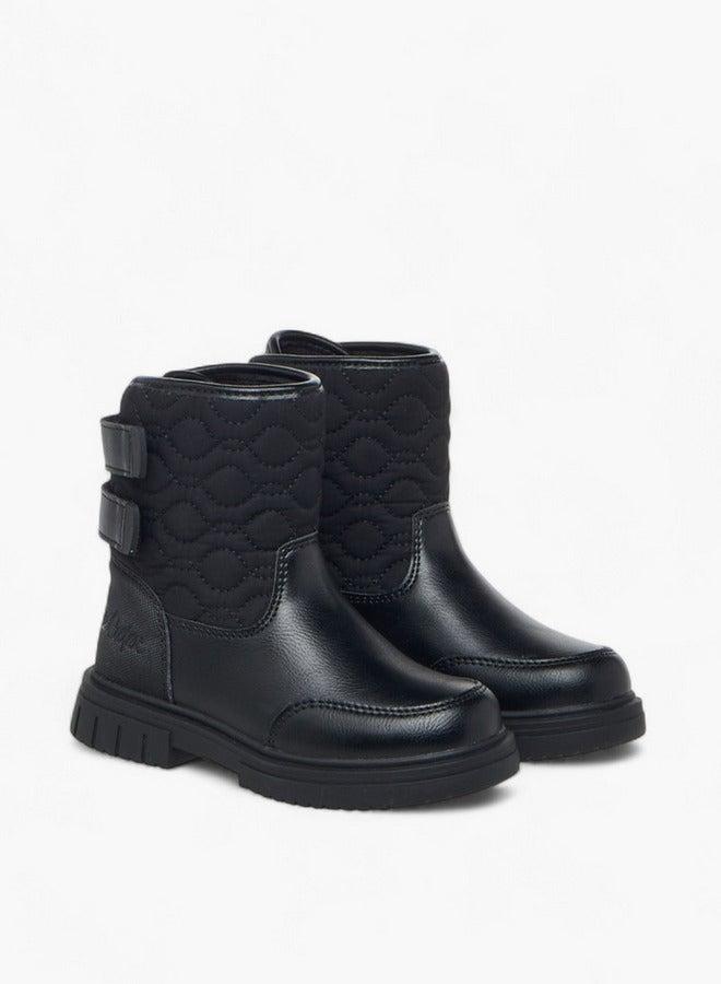 Lee Cooper Girls' Quilted Ankle Boots with Hook and Loop Closure - Image 3