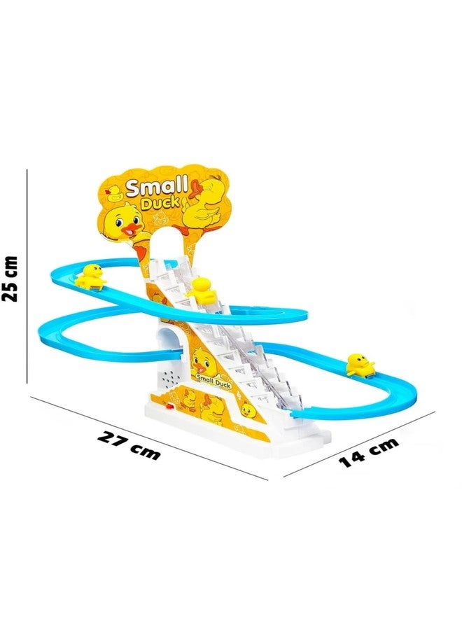 SHASHIKIRAN Duck Track Toys for Kids – Stair-Climbing Escalator with Lights & Music, Includes 3 Small Ducks – Interactive Duck Track Slide Toy – Perfect Toddler Gift - Image 2