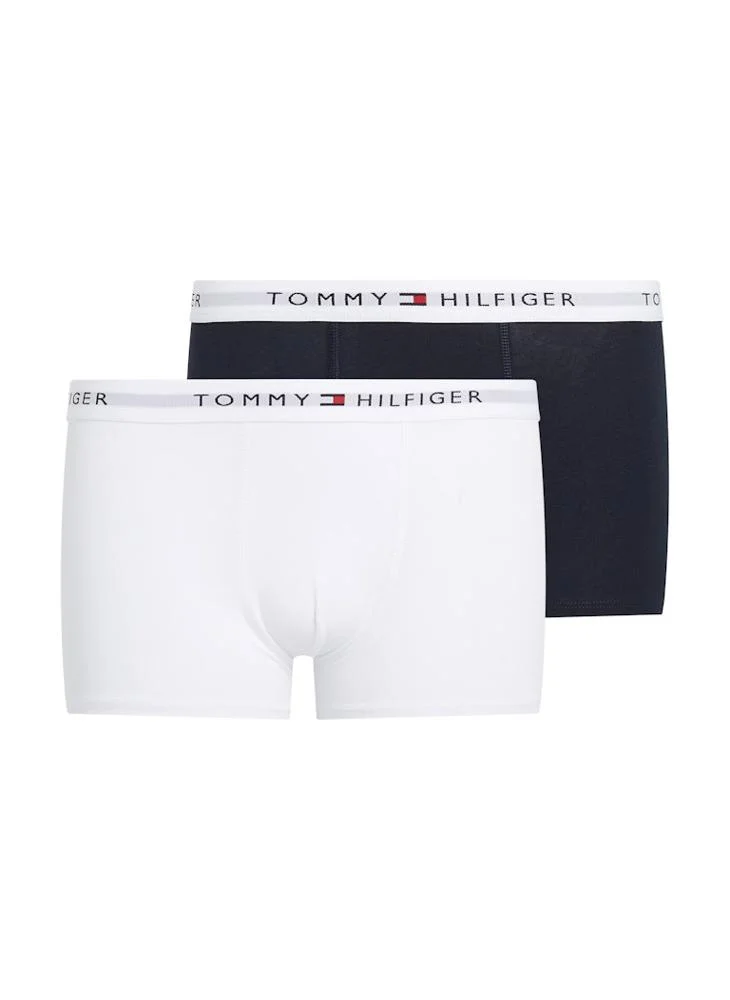 TOMMY HILFIGER Kids 2 Pack Logo Band Trunks