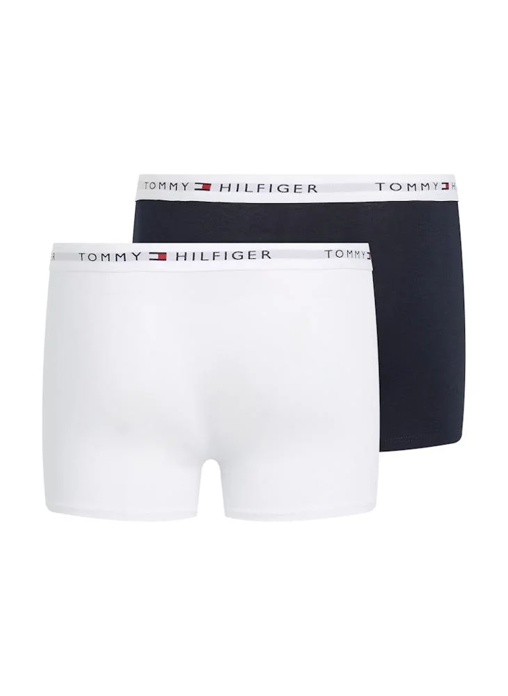 TOMMY HILFIGER Kids 2 Pack Logo Band Trunks
