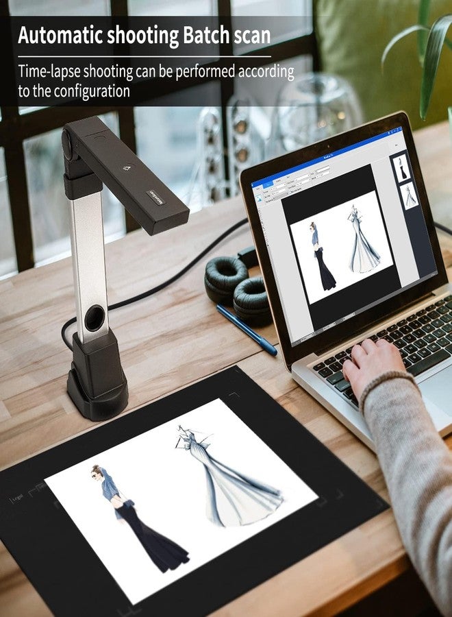 NetumScan Book & Document Camera, Multi-Language OCR and English Article Recognition by AI Technology, Real-time Projection, Video Recording, Foldable & Portable, Capture, Windows/MAC/Linux- NS-800NC - Image 2