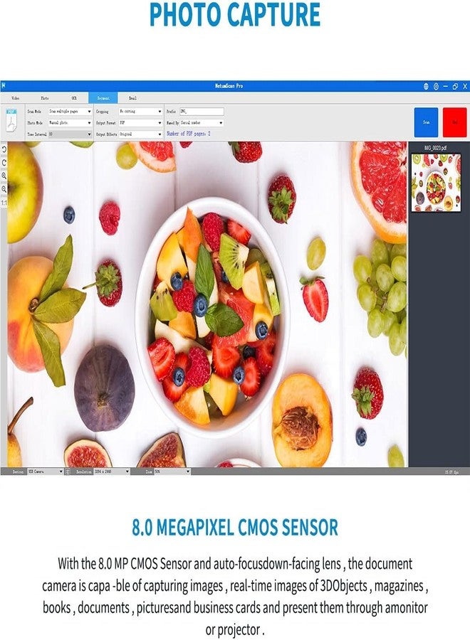 NetumScan Book & Document Camera, Multi-Language OCR and English Article Recognition by AI Technology, Real-time Projection, Video Recording, Foldable & Portable, Capture, Windows/MAC/Linux- NS-800NC - Image 4