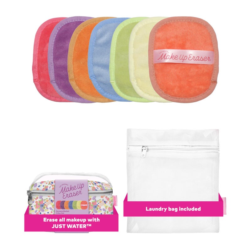 Makeup Eraser The Original MakeUp Eraser 7Day Set Erase All Makeup with Just Water Including Waterproof Mascara Eyeliner Foundation Lipstick Sunscreen and More Farmers Market 7ct - Image 2