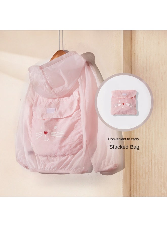 abckids Girl's Jacket, 2025 Autumn Collection, Mid-sized Children's Casual Comfortable Hooded Sport Windbreaker, Vacation Style - Image 2
