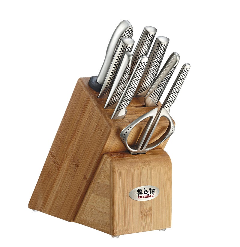 Global 10 Piece Takashi Knife Block Set - Lightweight Japanese Stainless Steel, Razor-Sharp Edge, Made in Japan (G-2, G-9, G-21, G-72, GS-5, GS-6, GSF-15, GSF-22, GKS-210), G-79589AU - Image 5