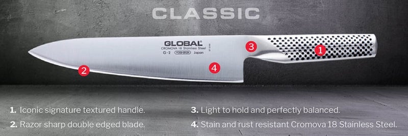 Global 10 Piece Takashi Knife Block Set - Lightweight Japanese Stainless Steel, Razor-Sharp Edge, Made in Japan (G-2, G-9, G-21, G-72, GS-5, GS-6, GSF-15, GSF-22, GKS-210), G-79589AU - Image 4