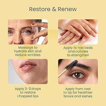Rey Naturals Rey Naturals ColdPressed 100 Pure Castor Oil Moisturizing Healing For Dry Skin Hair Growth For Skin Hair Care Eyelashes 200ml - Image 3