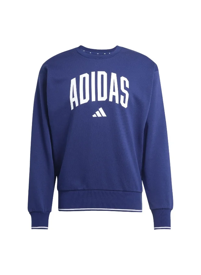 adidas M Collegiate Sw Blue Training Sweatshirts For Men XS