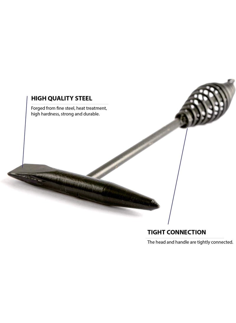 Elysian Elysian Chipping Hammer With Helical Spring Grip Double Chisel Head Tool Welding Tool Cleaning Tool 1 Pc  - Image 3