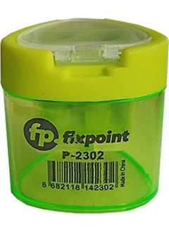 Pencil Sharpener Double Eyed Triangle Green 1 Piece Pencil Sharpener with Container Vibrant Colors Standard Pencil Sharpener Jumbo Pencil Sharpener