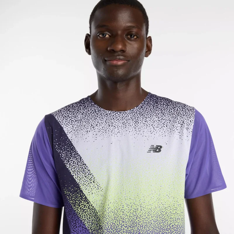 New Balance Electric Purple Men's Race Day Ultra Light Printed T-Shirt for Men | Best Price UAE