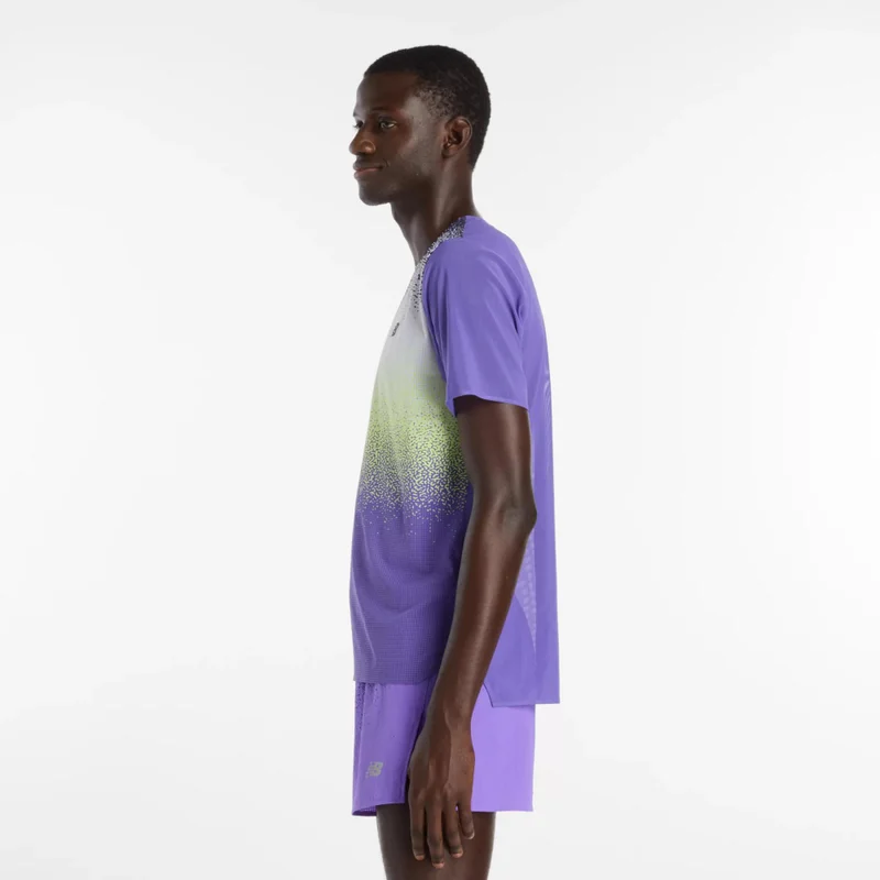 New Balance Electric Purple Men's Race Day Ultra Light Printed T-Shirt for Men | Best Price UAE