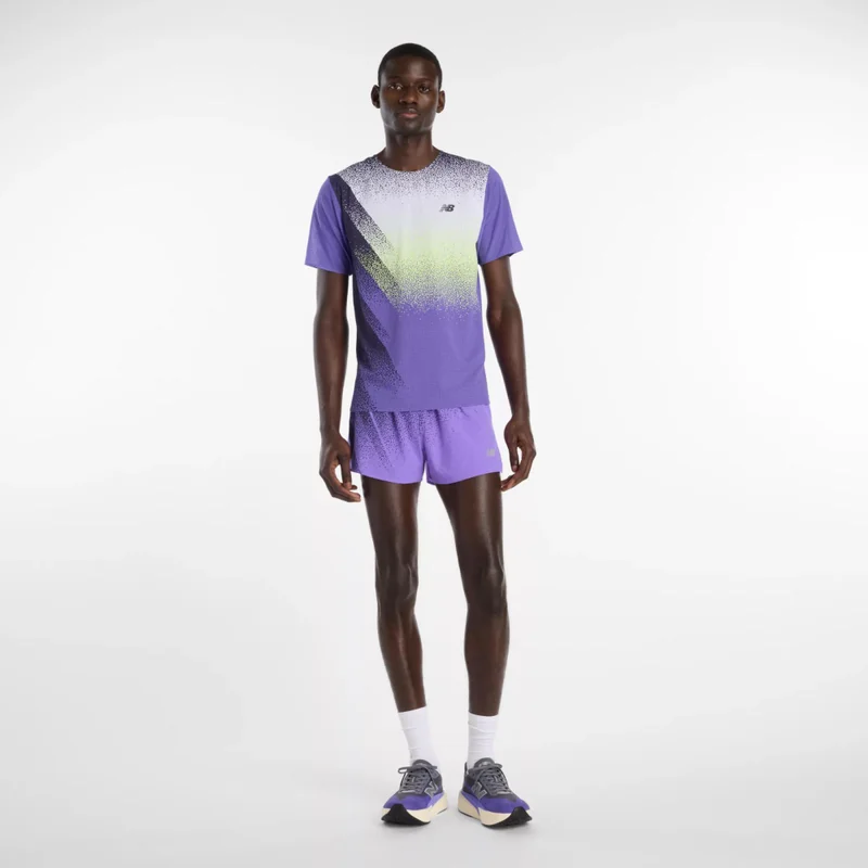 New Balance Electric Purple Men's Race Day Ultra Light Printed T-Shirt for Men | Best Price UAE