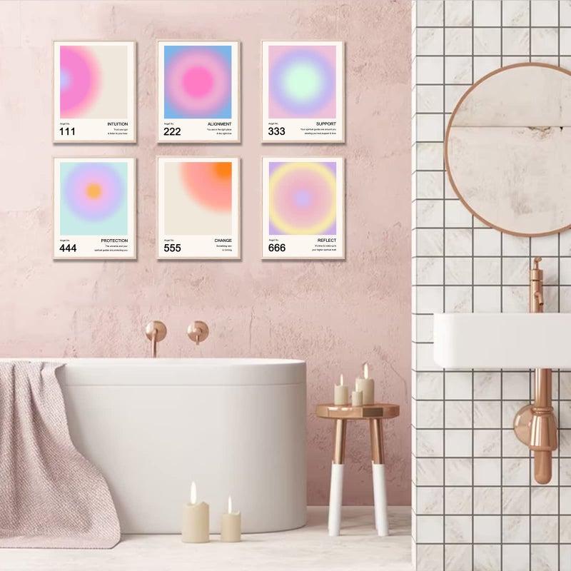 UNIRO Aura Angel Numbers Poster  Colorful Gradient Posters for Room Aesthetic  Minimalist Inspirational Quotes Canvas Wall Art Paintings  Abstract Y2k Style Bedroom Wall Art for Girl's Room  Dorm - Image 3