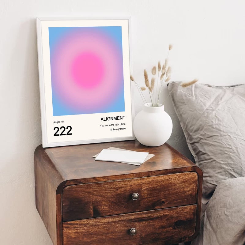 UNIRO Aura Angel Numbers Poster  Colorful Gradient Posters for Room Aesthetic  Minimalist Inspirational Quotes Canvas Wall Art Paintings  Abstract Y2k Style Bedroom Wall Art for Girl's Room  Dorm - Image 5