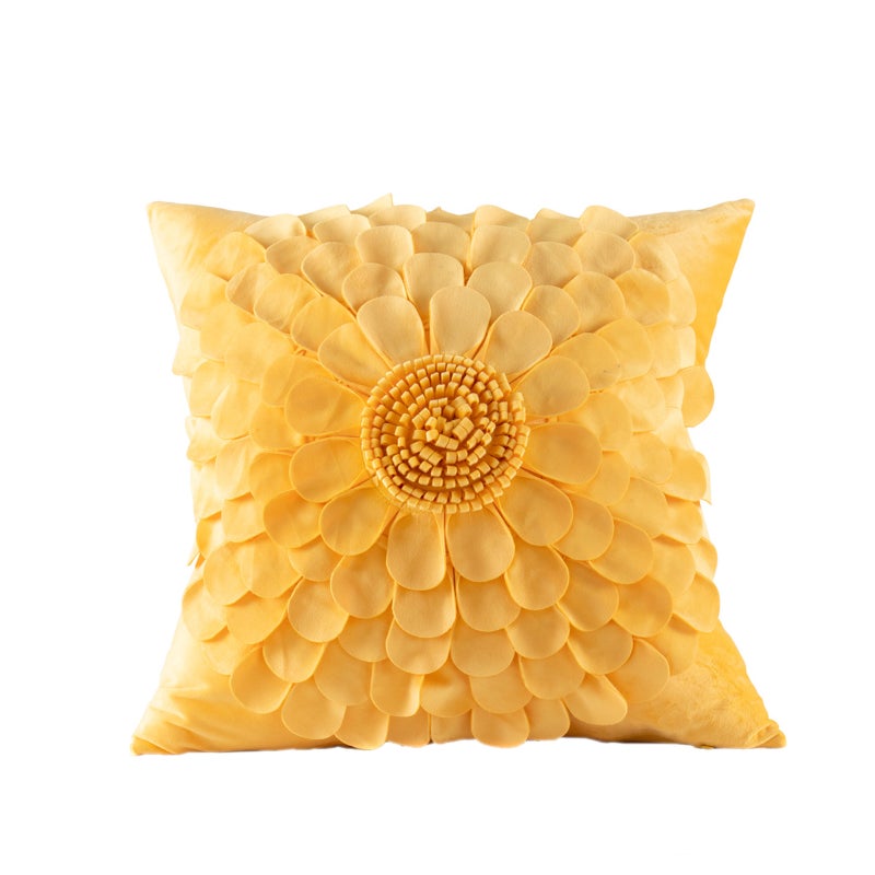 3D Flower-shaped Pillow Case Soft Cushion Cover Romantic Pillowcase With Hidden Zipper for Home Decor Bed Sofa Bedroom Car Decorative Pillowcase 18x18 Inch - Image 1