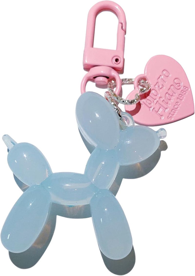 LAEKOU Jelly Balloon Dog Design Keychain for Women, Cute Girls Key Chain, Key Chains Accessories for Car Keys - Image 1