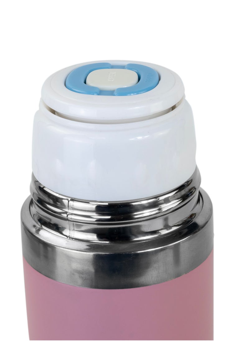 Nessan - Thermos Flask 500ml - Insulated Vacuum Flask -Pink - Image 1