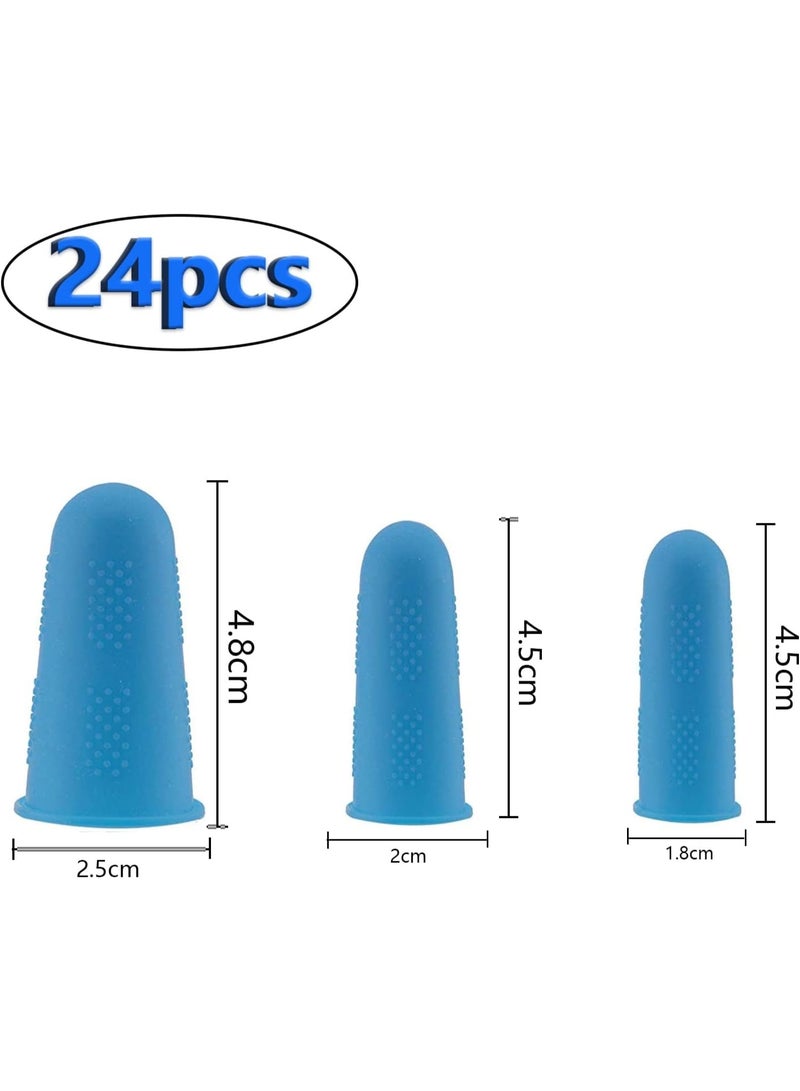 SUNSAR Silicone Hot Glue Gun Finger Caps, 24 Pieces, 4 Colours, 3 Sizes, Finger Guards for Glue, Wax, Resin, Honey, Scrapbooking, Sewing - Image 2