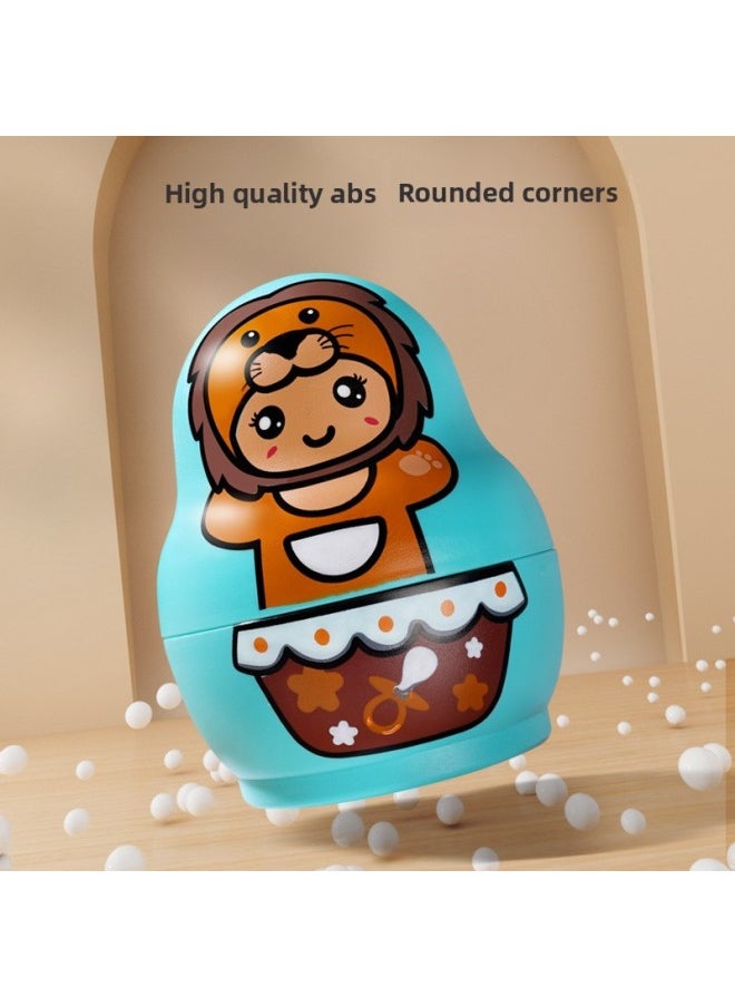 Generic - Children's Russian Matryoshka Doll Jenga 6 Months And Above Jenga Cup 1 To 2 Years Old Baby Toy Circle Early Education 8 Plastic-Color:12-layer Matryoshka Animal Jenga [e-commerce Package] - Image 1