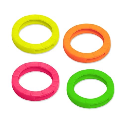 Lucky Line Medium Key Identifiers, Neon, 4 Pack (16706), assorted neon colors - Image 1