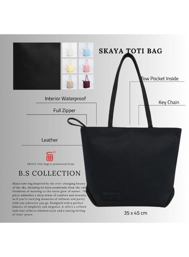 B.S COLLECTION Women's tote bag, practical and comfortable design - Black - Image 3