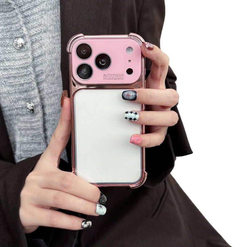 غطاء واقي بAcrylic لـ iPhone 16 / 16 Plus / 16 Pro / 16 Pro Max مع نافذة كبيرة مطلية بالكهرباء وحماية من السقوط من الزوايا الأربع مع مقاوم للصدمات مع مقاوم للخدش مع حماية من السقو. - Image 4