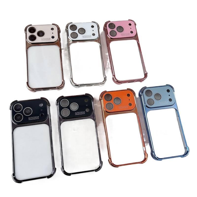 غطاء واقي بAcrylic لـ iPhone 16 / 16 Plus / 16 Pro / 16 Pro Max مع نافذة كبيرة مطلية بالكهرباء وحماية من السقوط من الزوايا الأربع مع مقاوم للصدمات مع مقاوم للخدش مع حماية من السقو. - Image 2