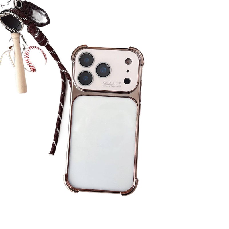 غطاء واقي بAcrylic لـ iPhone 16 / 16 Plus / 16 Pro / 16 Pro Max مع نافذة كبيرة مطلية بالكهرباء وحماية من السقوط من الزوايا الأربع مع مقاوم للصدمات مع مقاوم للخدش مع حماية من السقو. - Image 5