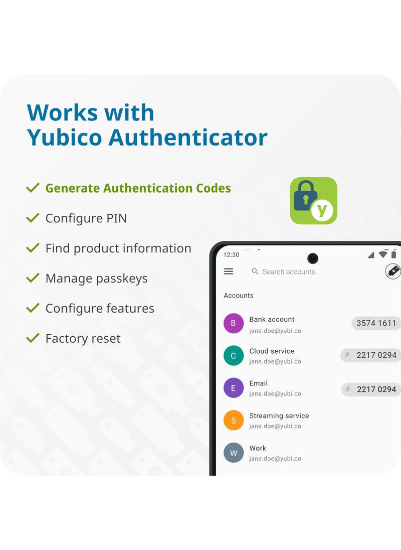Yubico Yubico - YubiKey 5C Nano - Multi-Factor authentication (MFA) Security Key, Connect via USB-C, Compact Size, FIDO Certified - Protect Online Accounts  - Image 4