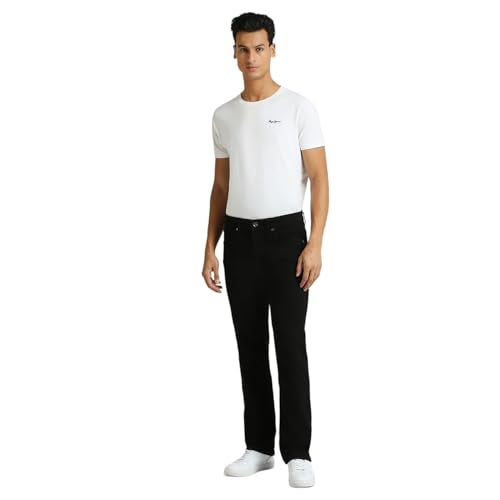 Pepe Jeans Men Mid Rise Regular Jeans (PM207712S913_Jet Black, 36 - Image 2