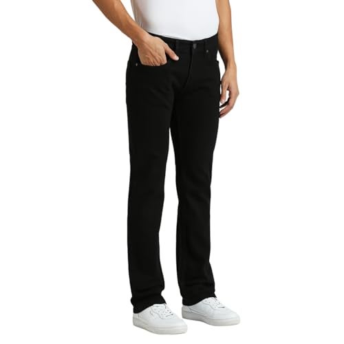 Pepe Jeans Men Mid Rise Regular Jeans (PM207712S913_Jet Black, 36 - Image 5