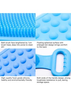 Mishrit Mishrit Silicone Bath Body Back Scrubber Brush+Silicone Shower Brush with Soap Dispenser, Bath & Body Brushes, Shower Brush, Double-sided Brush (2 pic).  - Image 5