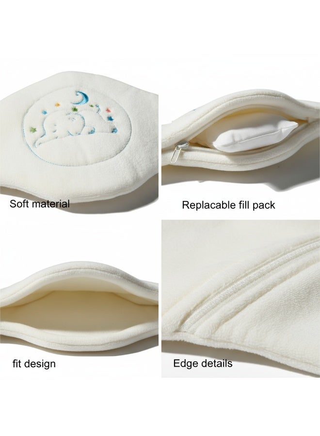 حزام المغص للرضع الأطفال بنواة الكرز، حزام مغص الاطفال مصنوع من قطن نقي قابل للتعديل بنسبة 100٪،حزام منع المغص،  وسادة تدفئة لبطن الرضيع لتخفيف الغازات والمغص (فيل) - Image 3