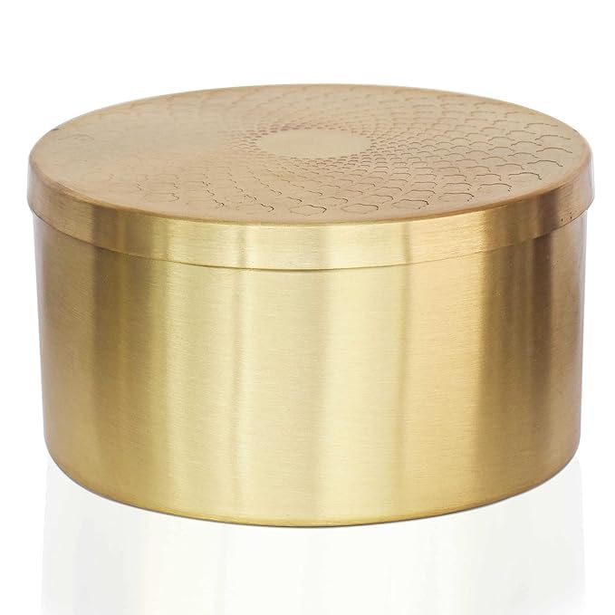 Pure Source India Brass Masala Storage Container for Dry Fruits, Candy, or as a Serving Bowl Decorative, Rustproof & Durable Container (GOLD 1100ML 1Pcs) - Image 1