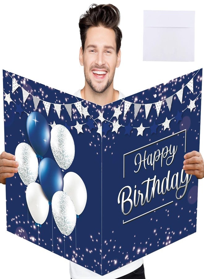 Sulicre Jumbo Birthday Card With Envelope 22 X 14 Inch Extra Large Greeting Card For Women Men Boss Happy Birthday Giant Guest Book Oversize Birthday Party Signs Decorations Supplies