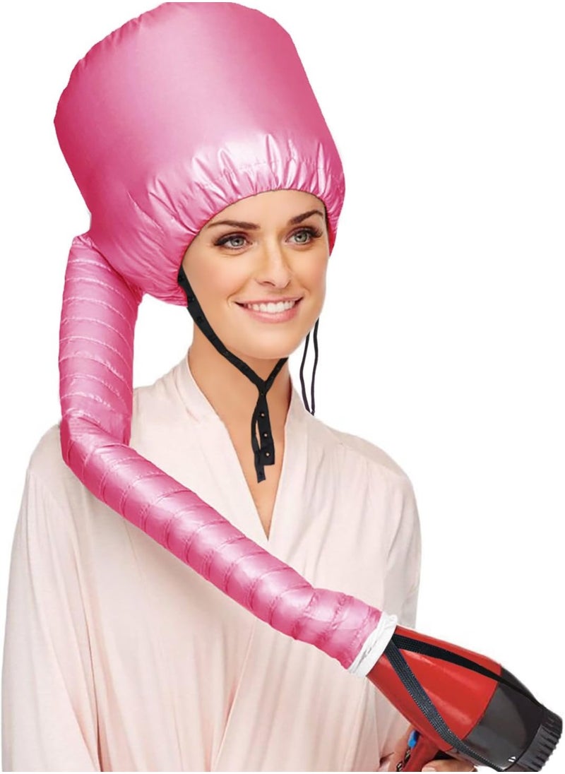 Beautyours - Safety Portable Hair Dryer Bonnet Attachment for Hair Styling - Deep Pink - Image 1