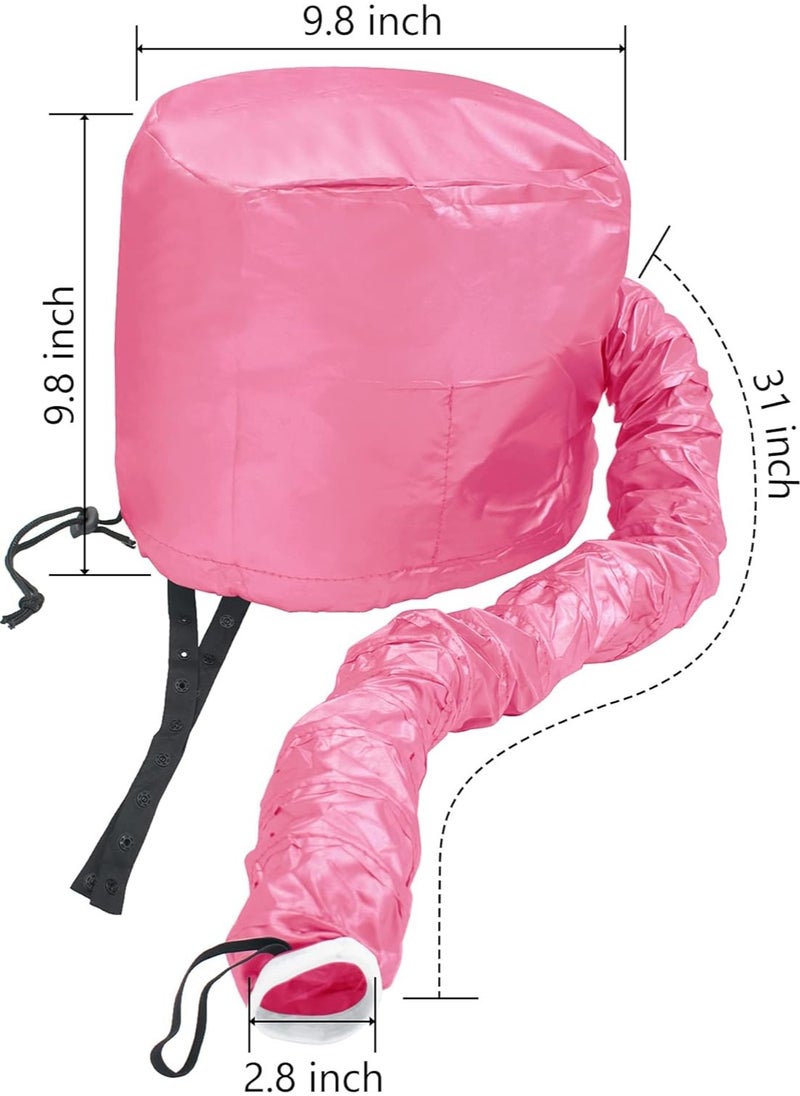 Beautyours - Safety Portable Hair Dryer Bonnet Attachment for Hair Styling - Deep Pink - Image 1