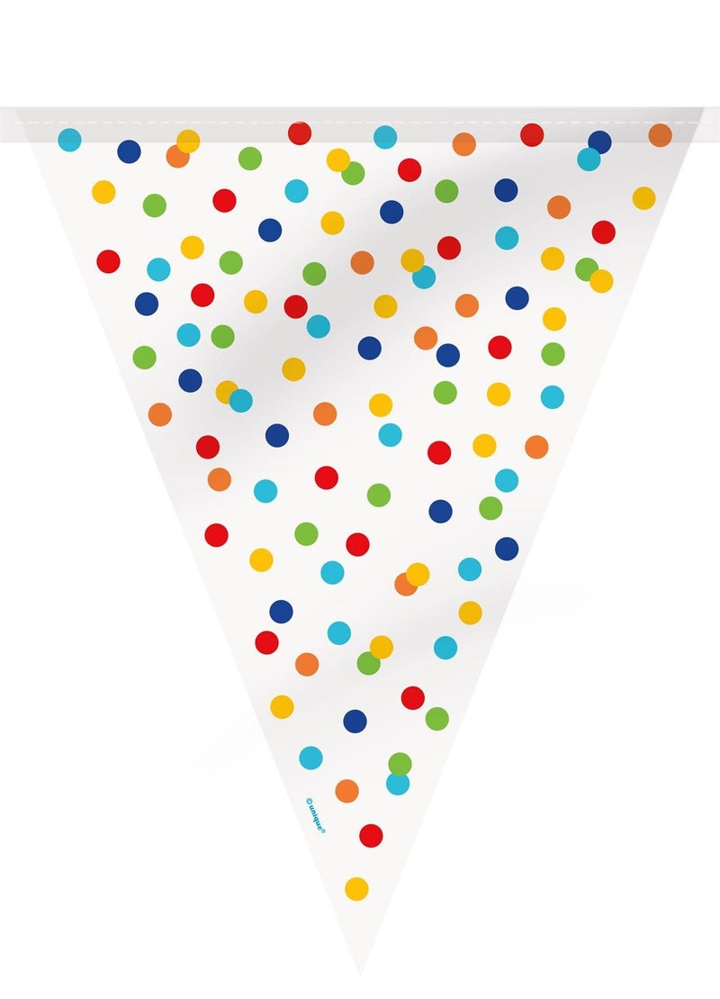 Unique Rainbow Polka Dot Bunting - Image 1