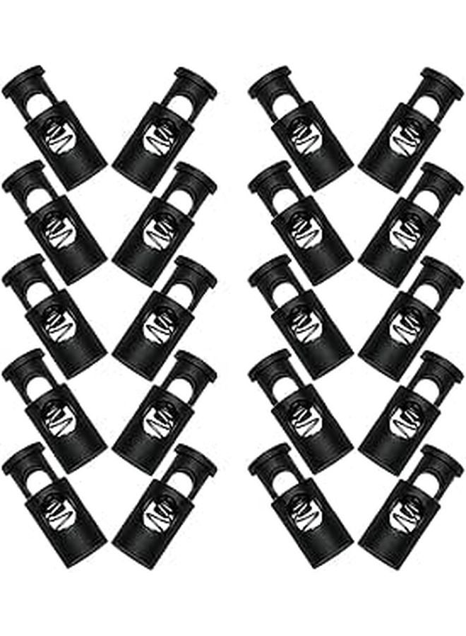 Black Windproof Garden Flag Stoppers 40 Pcs with Spring Clips for Outdoor Flagpole Secure Fixing - Image 1