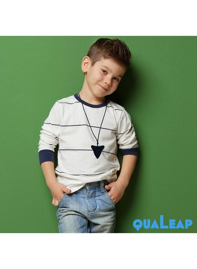 QUALEAP AMBER Shark Tooth Chew Necklace For Kids Boys Or Girls Chewing Necklace Teething Necklace Teether Necklace Chew Toys Teething Toys Designed For Chewing Autism Sensory Teether Toy (3 Pack) - Image 5