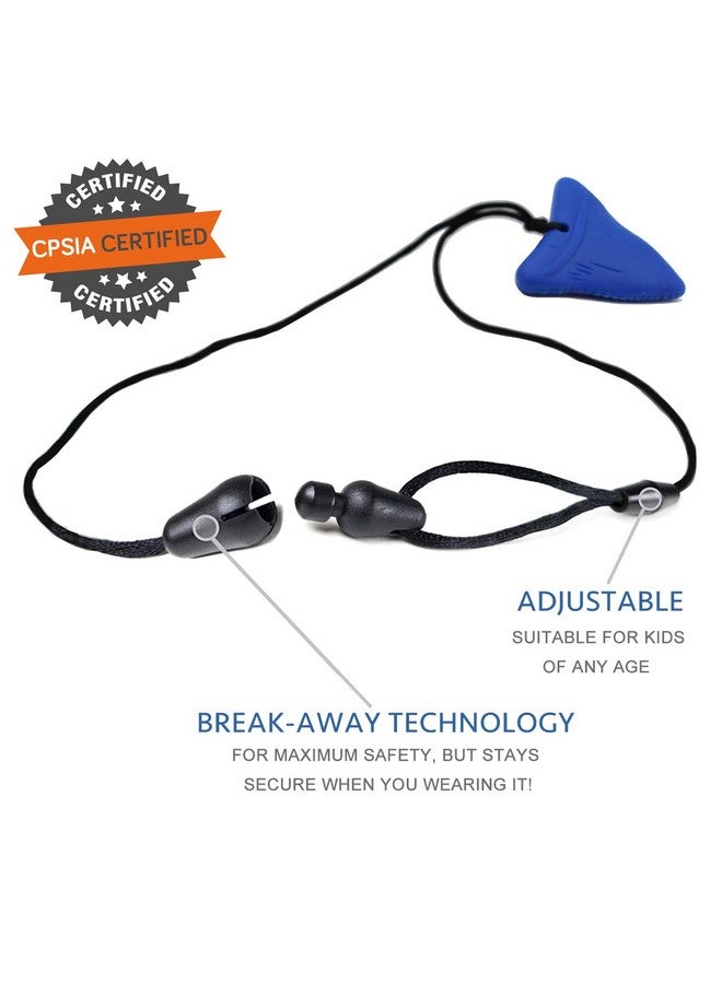 QUALEAP AMBER Shark Tooth Chew Necklace For Kids Boys Or Girls Chewing Necklace Teething Necklace Teether Necklace Chew Toys Teething Toys Designed For Chewing Autism Sensory Teether Toy (3 Pack) - Image 4