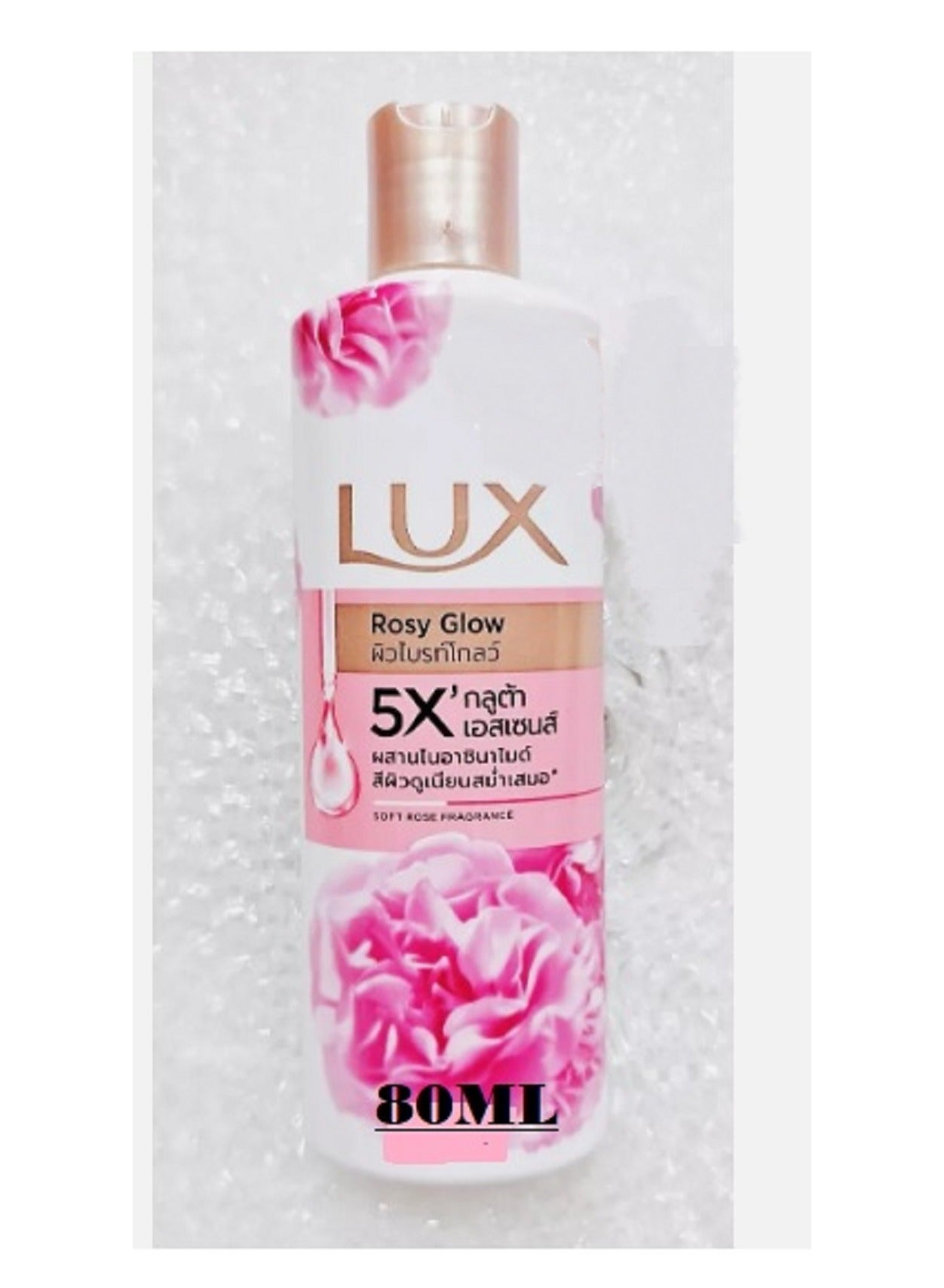 Lux Soft Rose Delicate Fragrance Shower Cream Glowing Bright Body wash  80ML