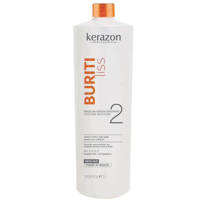KERAZON Brazilian Keratin Treatment 34fl.oz/1L Tratamiento de Keratina Brasilera Importada Buriti Liss by KERAZON 