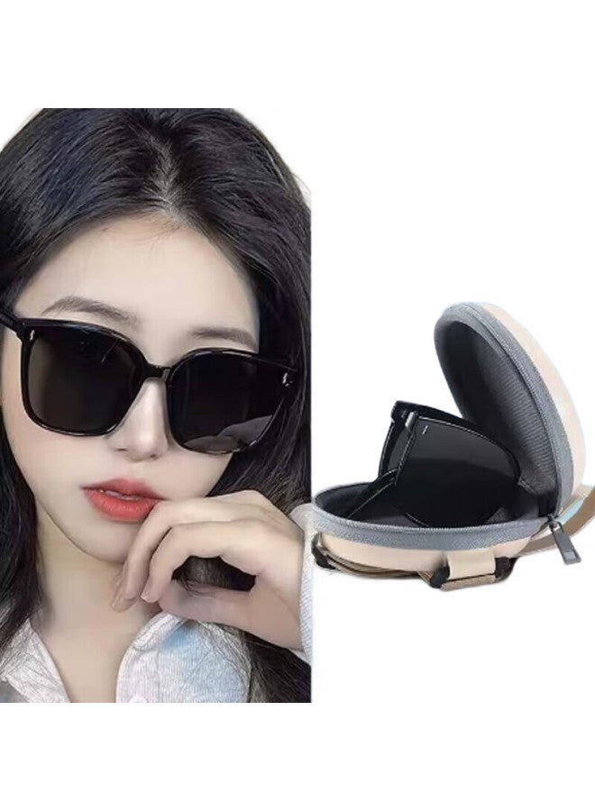 YIDUN Foldable Sunglasses, Unisex Portable Anti-Glare Square Frame Glasses, Black - Image 3