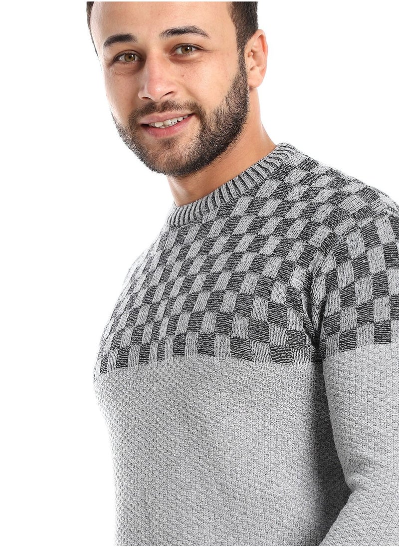 Caesar - Wool Mens Pullover With Multi Design - Image 1