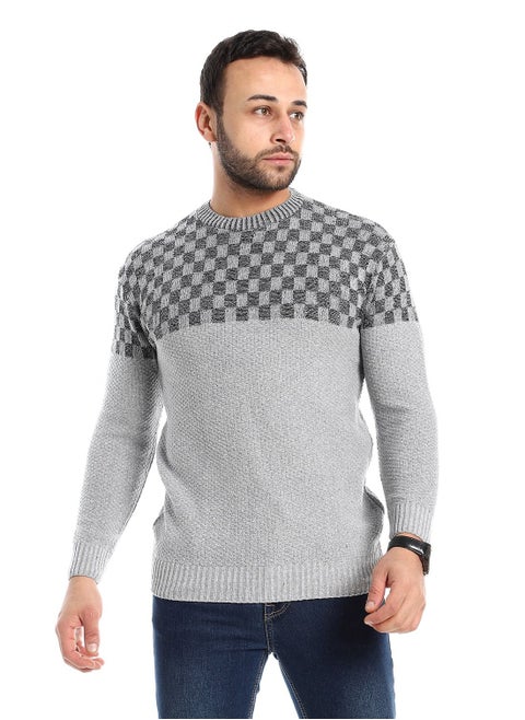 Wool Mens Pullover With Multi Design