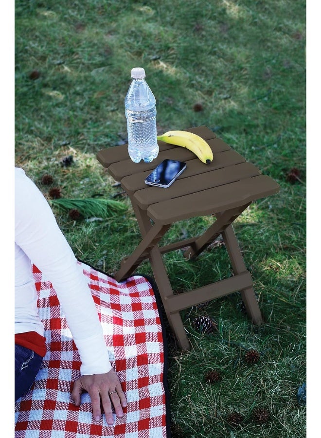 Camco Camco 21044 Small Quick-Folding Adirondack Table, Plastic, Mocha  - Image 4