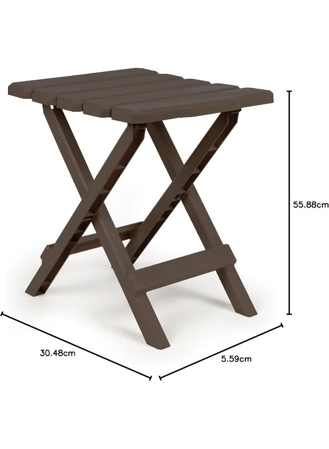 Camco Camco 21044 Small Quick-Folding Adirondack Table, Plastic, Mocha  - Image 5