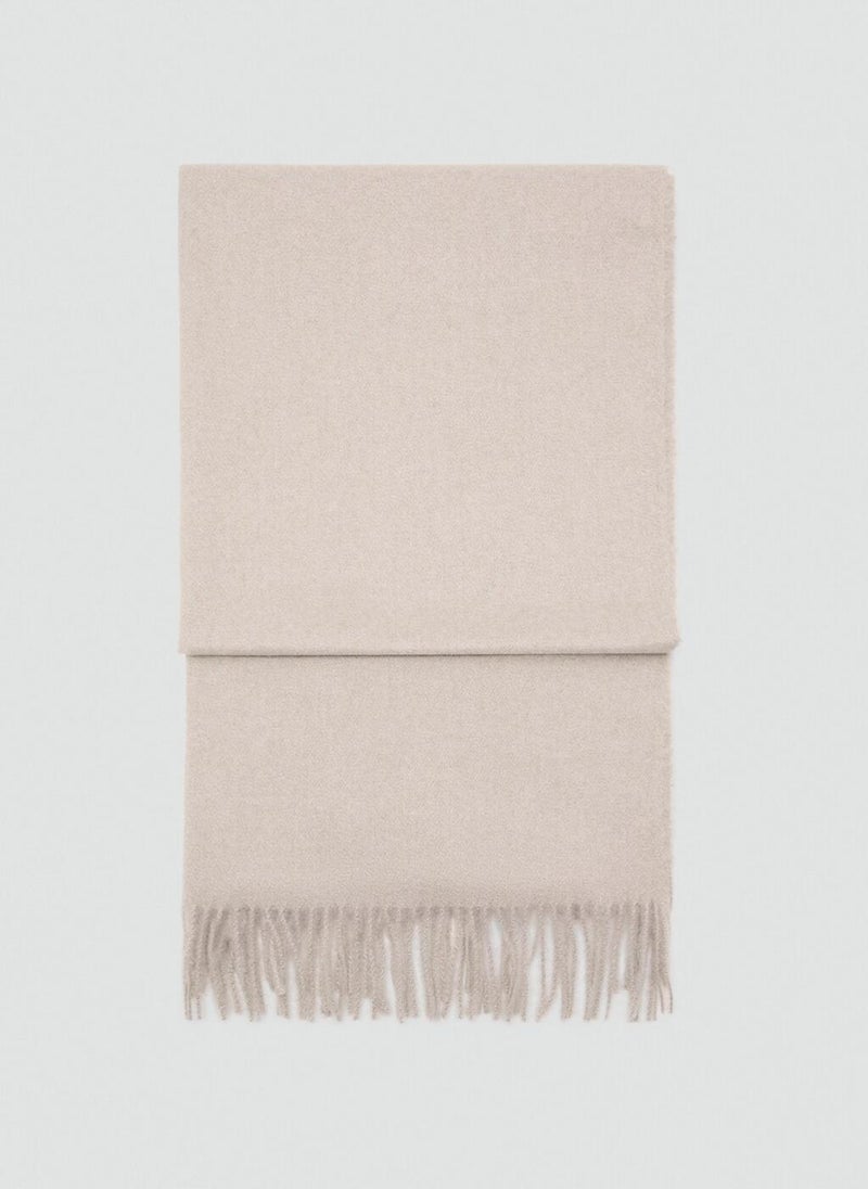 MANGO Fringed edge scarf - Image 1